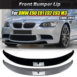 For BMW 3 Series E90 E91 E92 E93 M3 2007-2013 Car Front Bumper Lip Trim Splitter Spoiler Diffuser Guard Body Kits Protector