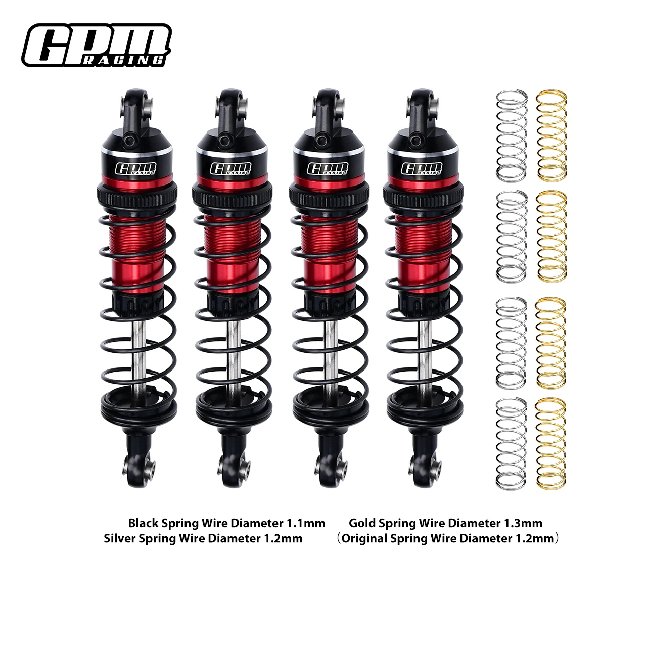 GPM  Mini Maxx / Mini XRT-108076-1 TRAXXAS FOR 6061 ALLOY FRONT AND REAR ADJUSTABLE SPRING SHOCK 87MM RC Parts