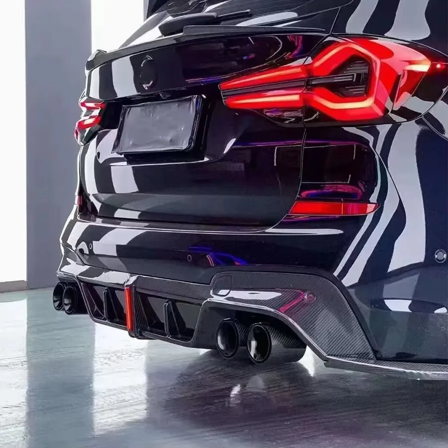 For BMW X3 G01 G08 2019+ Carbon Fiber Diffuser Back lip Car Rear Bumper Diffuser Rear Splitters Spoiler Car body kit