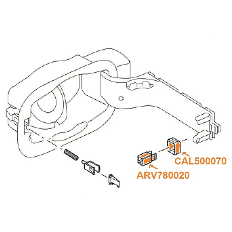 1Set Gas Fuel Door Latch Clip Spring Repair Kit Replacement For Land Rover Lr3 Lr4 Range Rover Sport LR Discovery 3/4 ARV780020