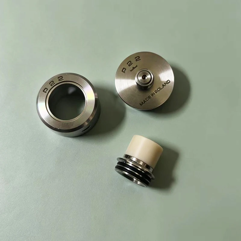 YFTK monarchy P22 RDA RSA Rebuildable Tank 316SS 22mm Single/Dual Coil Build with BF Pin Squonks 24mm Ringaccessorie vs haku - view 3