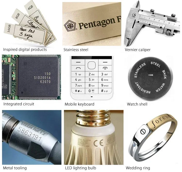 Fiber Marking Engraving Machine For Sale Factory Directly Price Blade Knife Source Metal Materials