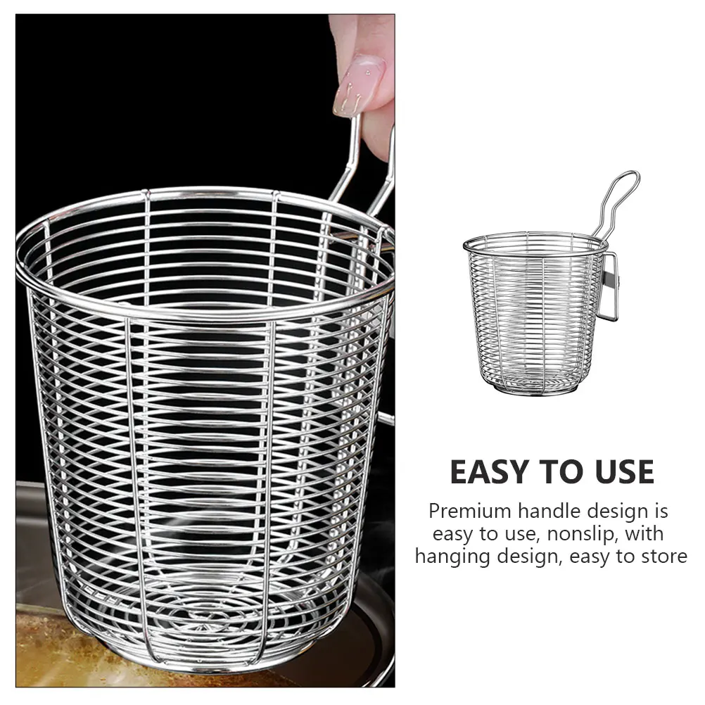 

Stainless Steel Strainer Spoon Noodle Pasta Colander Hot Pot Mesh Basket Household Kitchen Wire Food Drainer Large Capacity