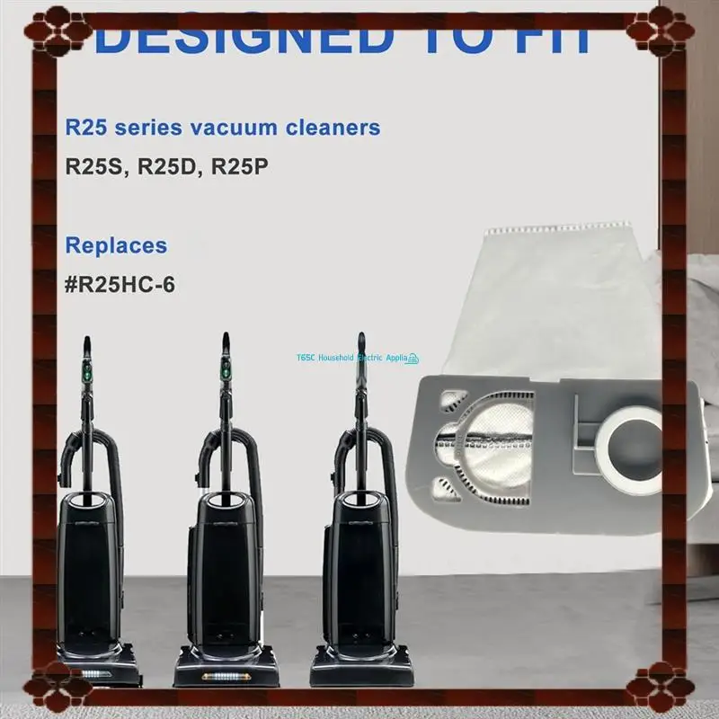 24 ชั่วโมงเปลี่ยนถุงเก็บฝุ่นสําหรับ Riccar R25 Series R25S, R25D, R25P สูญญากาศตรงเครื่องดูดฝุ่นกรอง Part R25HC-6