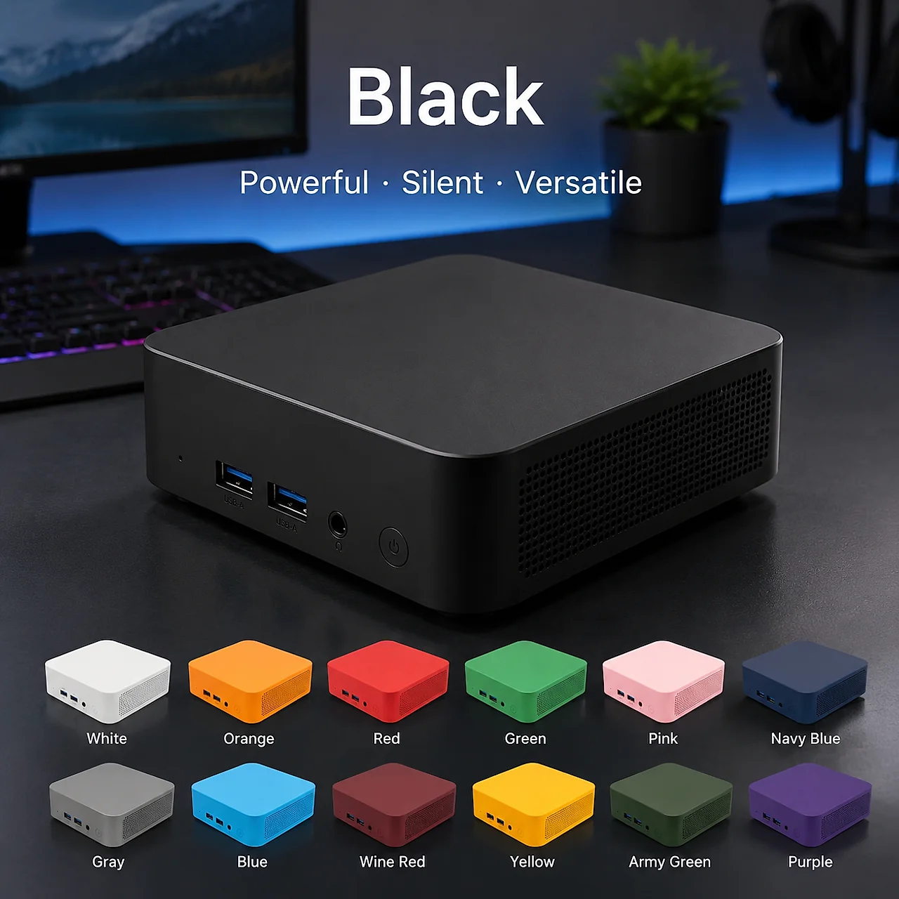 Intel Core i9 8950HK Mini PC 16GB DDR4 2TB NVMe SSD Triple 4K Display WiFi6 High Performance Small Desktop Office Home Ultra