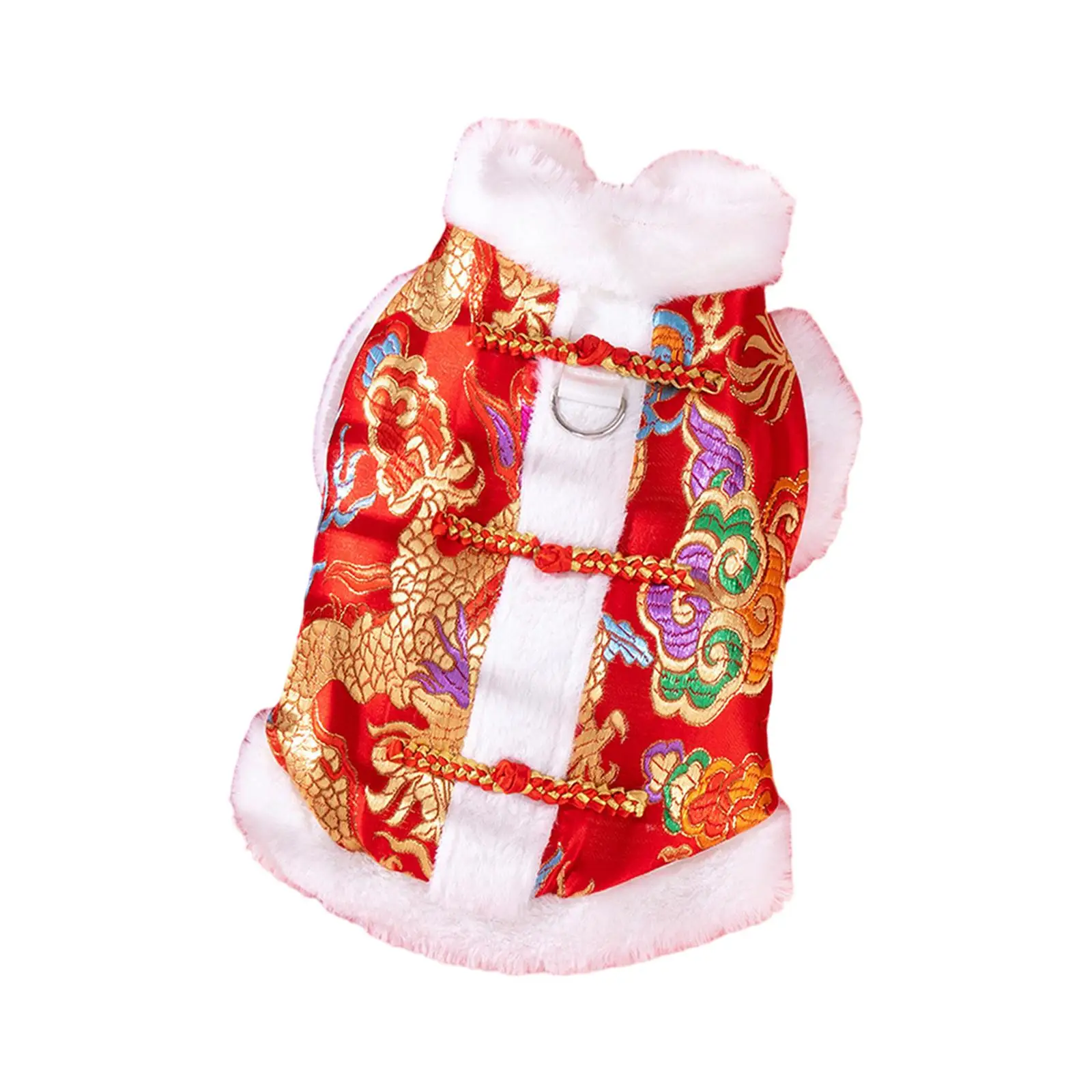 Chinese New Year Dog Costume Exquisite Apparel New Year Dog Dragon Robe Costume Cat Dog Clothes for Puppy Small Medium Dogs Cats