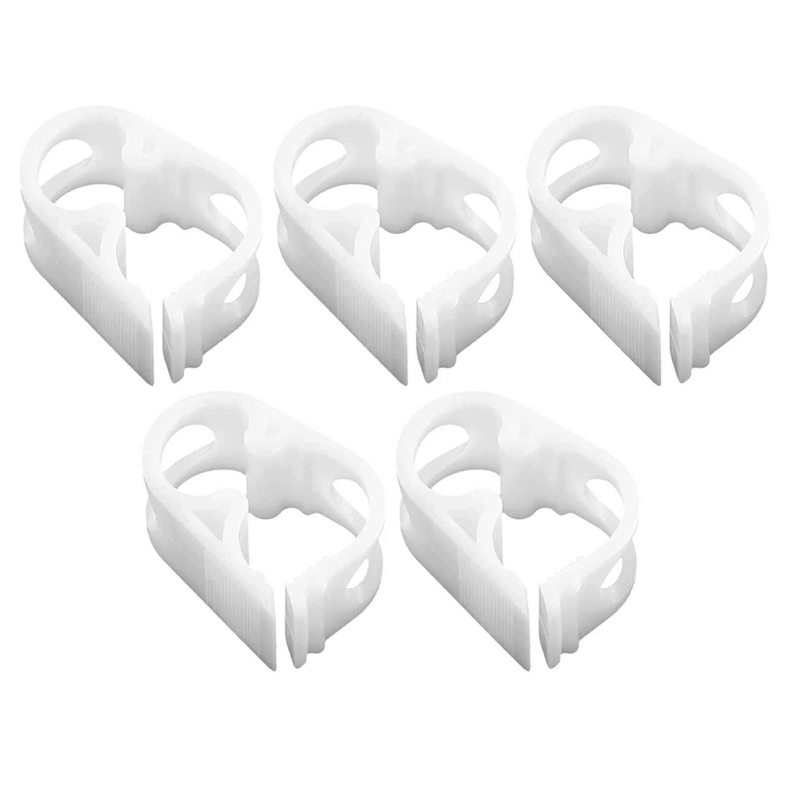 

5 Pcs Waterproof Clip Plastic Clamps Control Hose Adjustable Pipe End Small