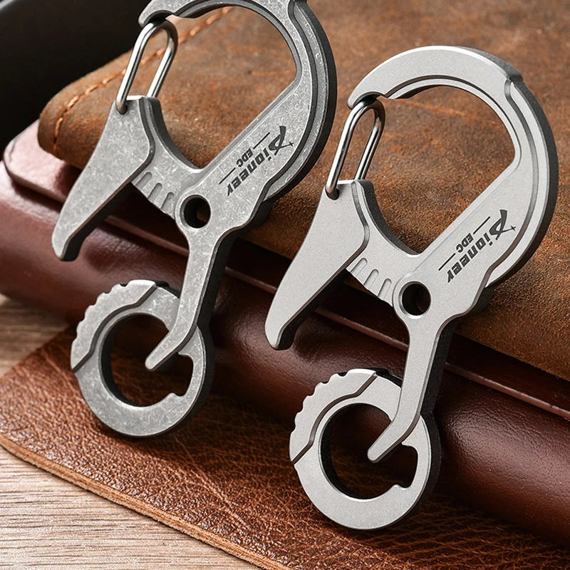 Stainless Steel Multifunctional Keychain EDC Pendant Bottle Opener Keyring Tools