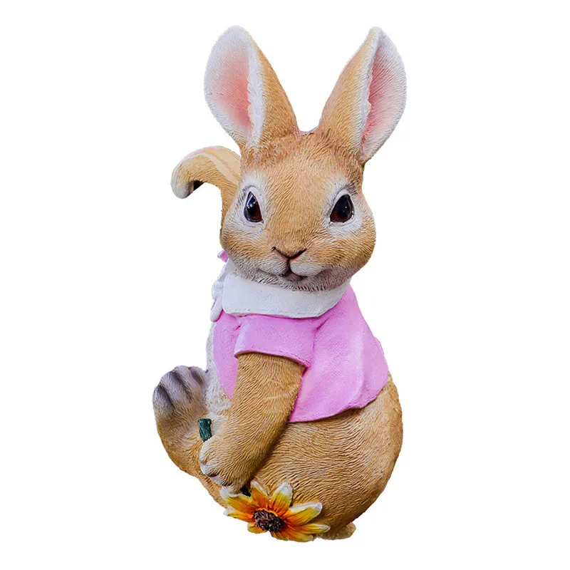 

Creative Rabbit Decoration Cute Flower Pot Pendant Living Room Little Rabbit Ornament Home Decor Resin Craft gifts