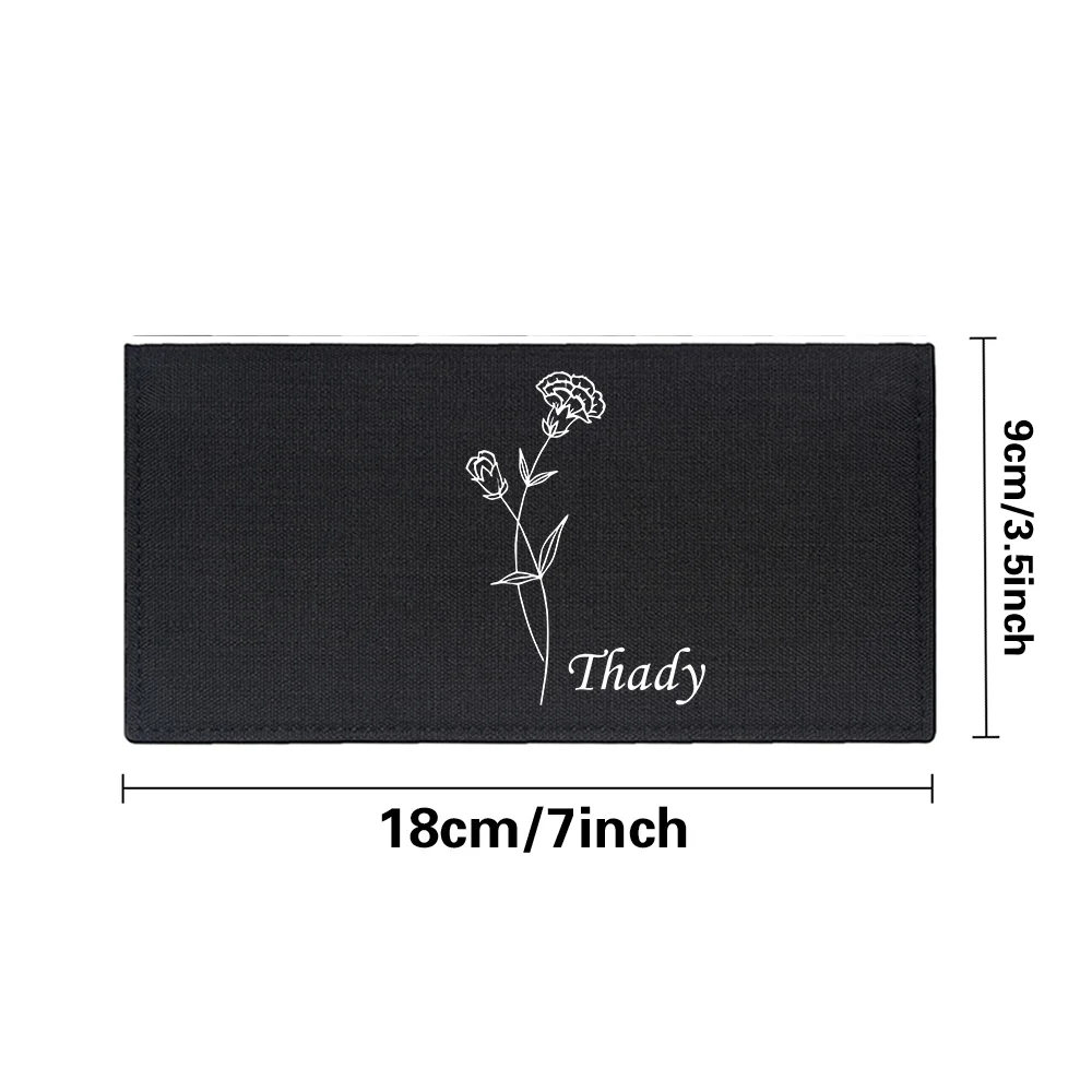 Personalized Customized Name Wallet Bank Holder Purse Simple Pocketbook Credit Card High-quality Wallets Durable Organizer Bag