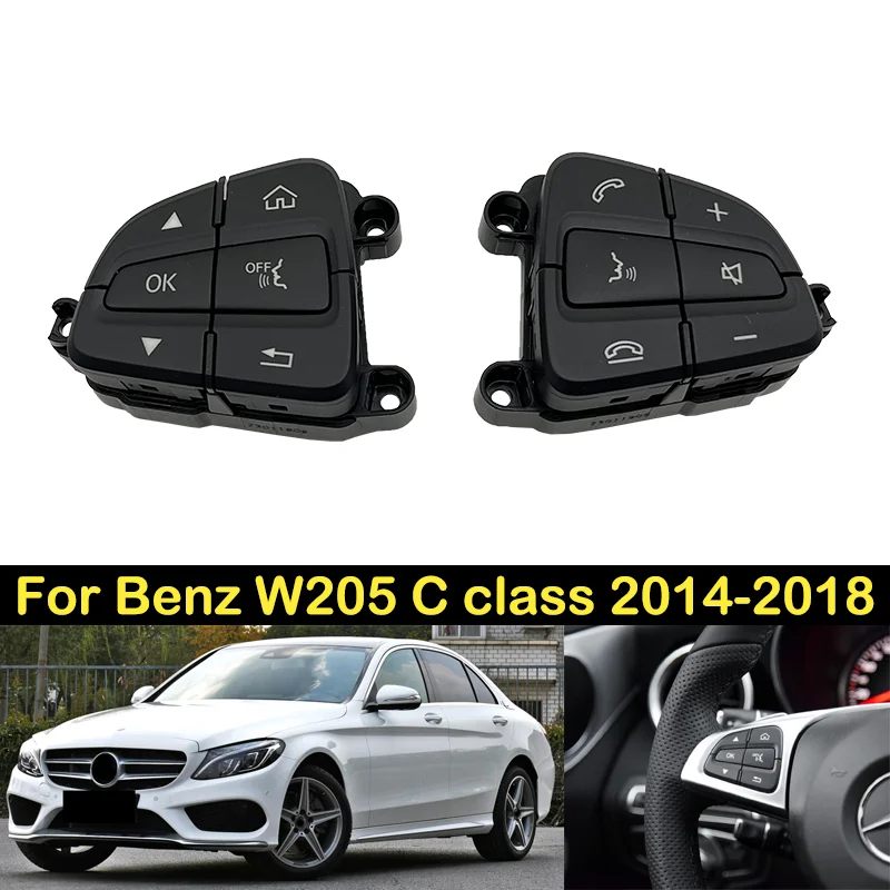 

DECHO For Mercedes-Benz W205 C class 2014-2018 C300 C200 X253 GLC Steering Wheel Multi-function Switch Steering Wheel Button