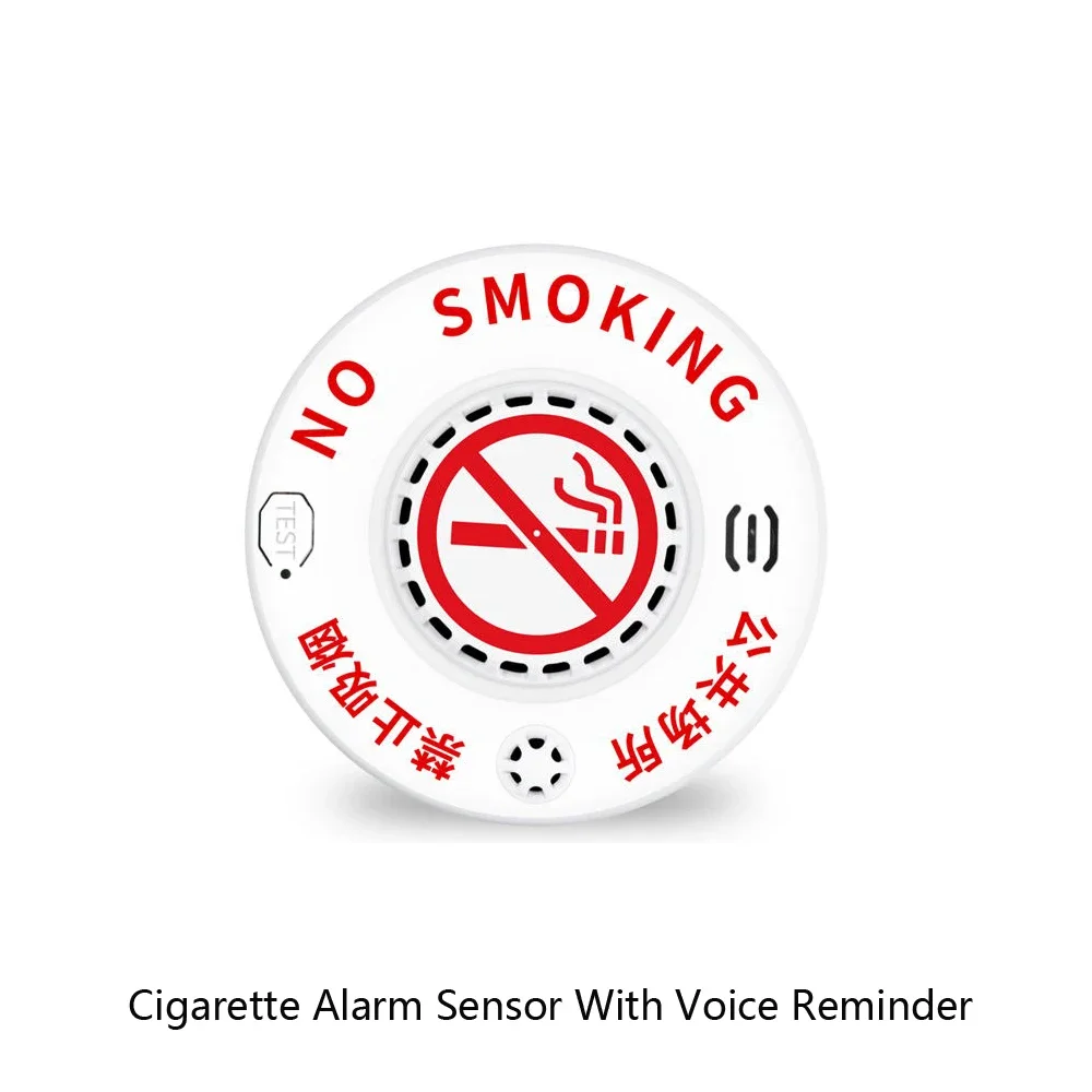 1Pcs High Sensitivity Smoking Detector For Toilet PM2.5 Sensor With Voice Reminder Wireless Remote Control Cigarette Alarm