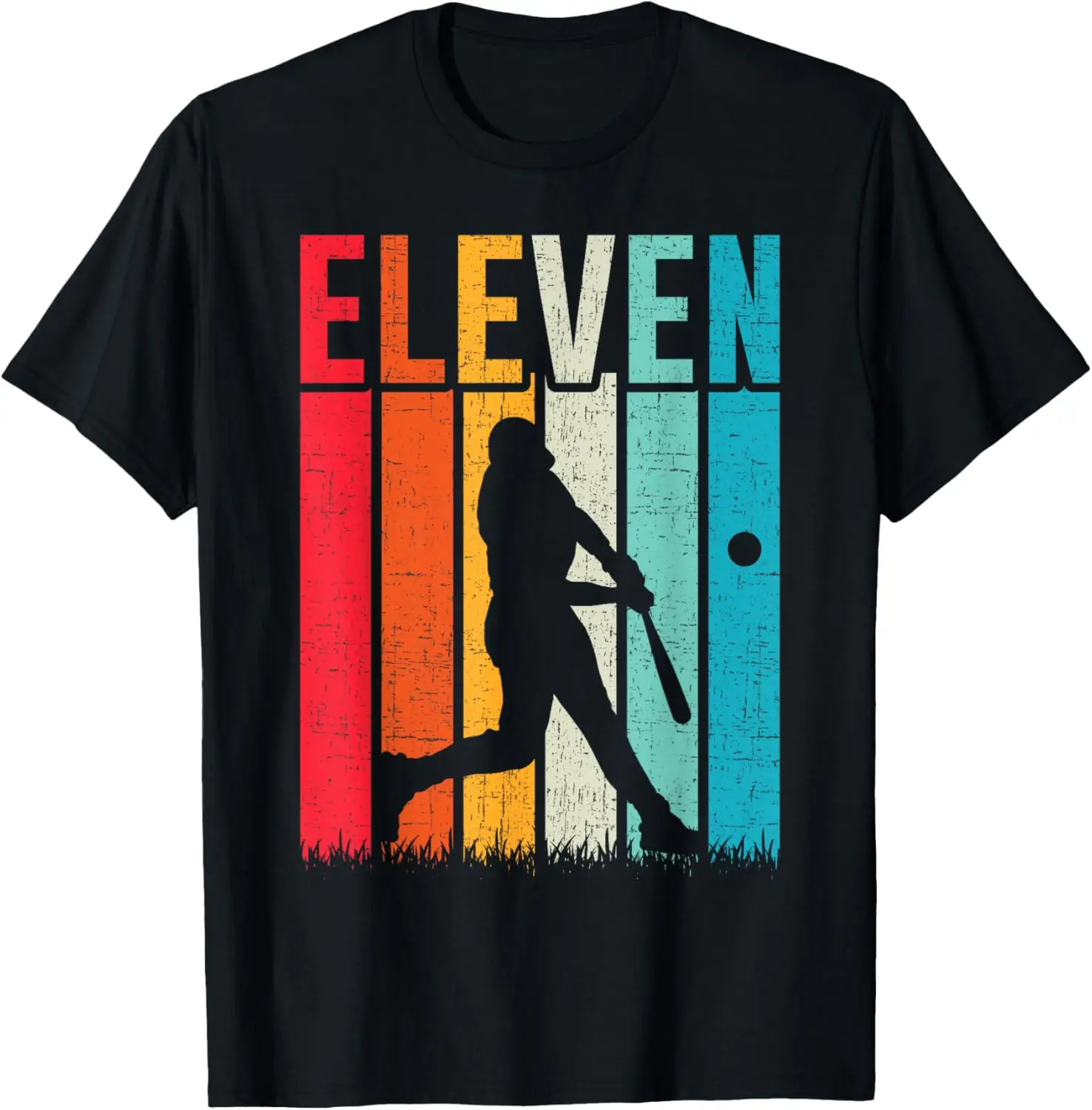 11th Birthday Retro Baseball 11 Years Old Boy Girl T-Shirt