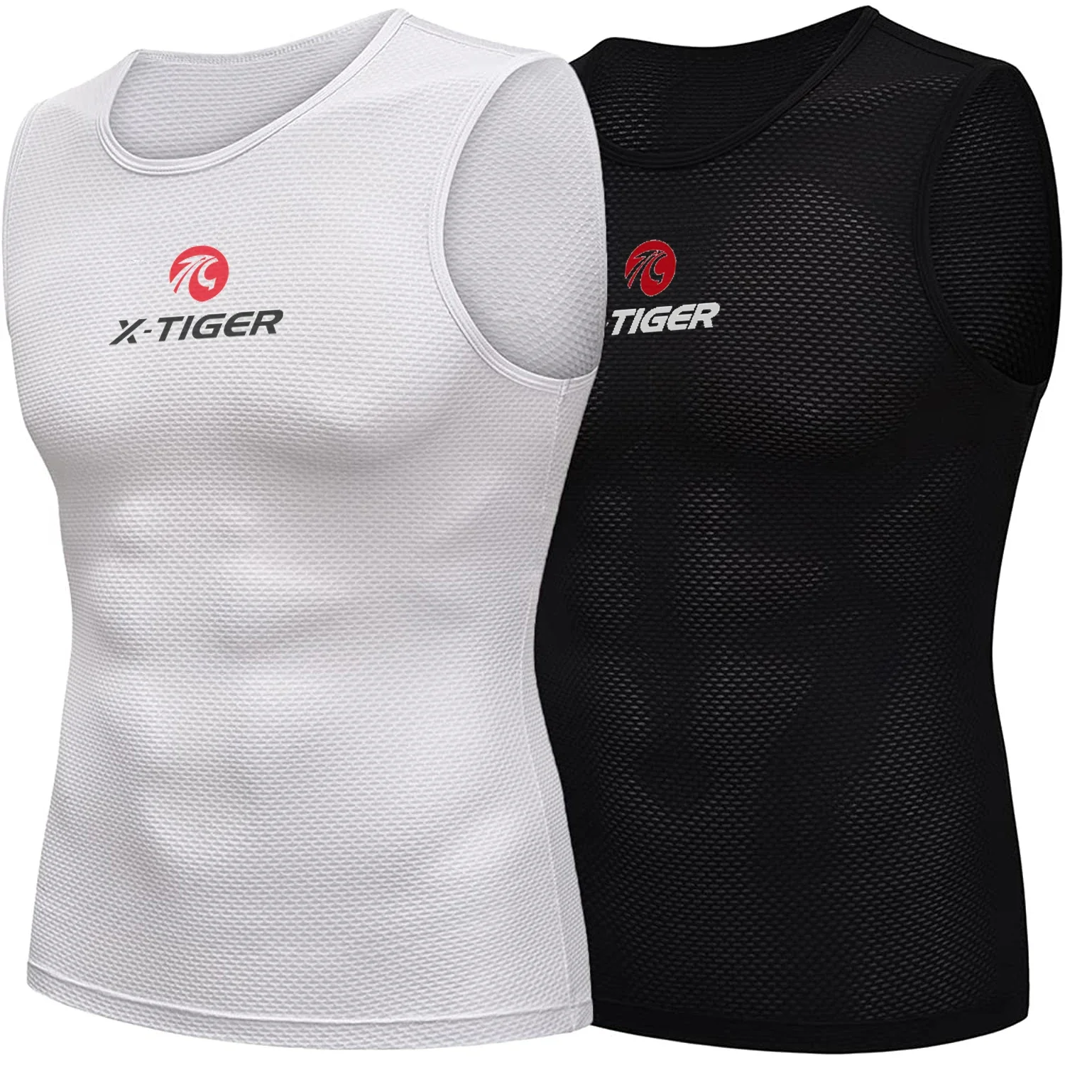 X-TIGER de ciclismo para hombre, ropa interior sin mangas para bicicleta, chalecos de capa Base, secado fresco, camisas de compresión para correr,