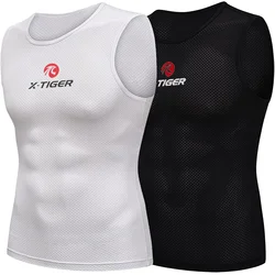 X-TIGER Cycling Undershirt Men's Sleeveless Bike Base Layer Vests Cool Dry Sports Running Compression Shirts Bicycle Clothing