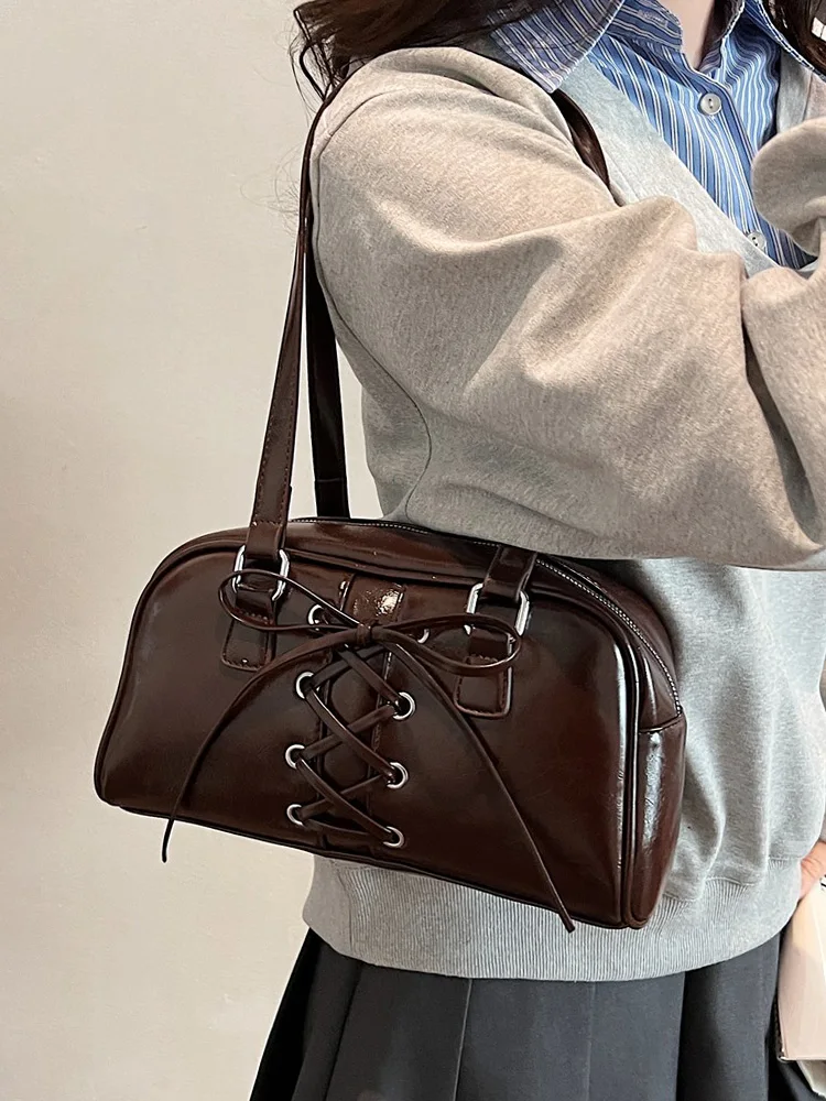 

Large Capaci Women's Underarm Handbag 2025 New Autumn Winter Retro Single oulder Pillow Bag Commuting Pillow Bag