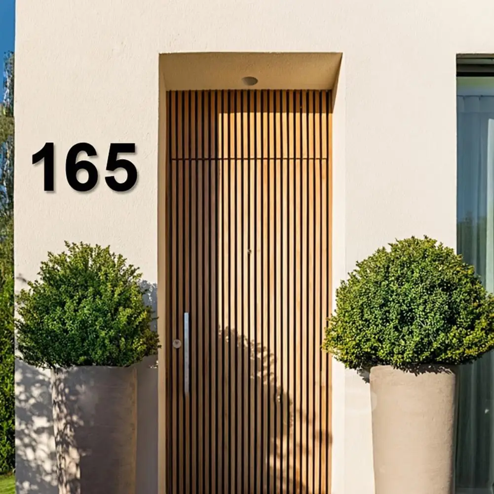 Durable Metal Mailbox Numbers 3d Floating House Numbers Modern Metal Address Signs Weatherproof Outdoor Number Plates for Door