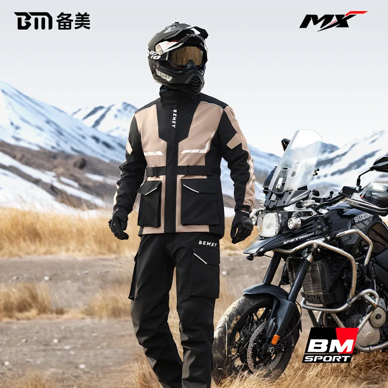 

Beimei Motorcycle Rider Raincoats Split Waterproof Outdoor Riding Suit Full Body Rainstorm Protection Men Light Reflective Equip