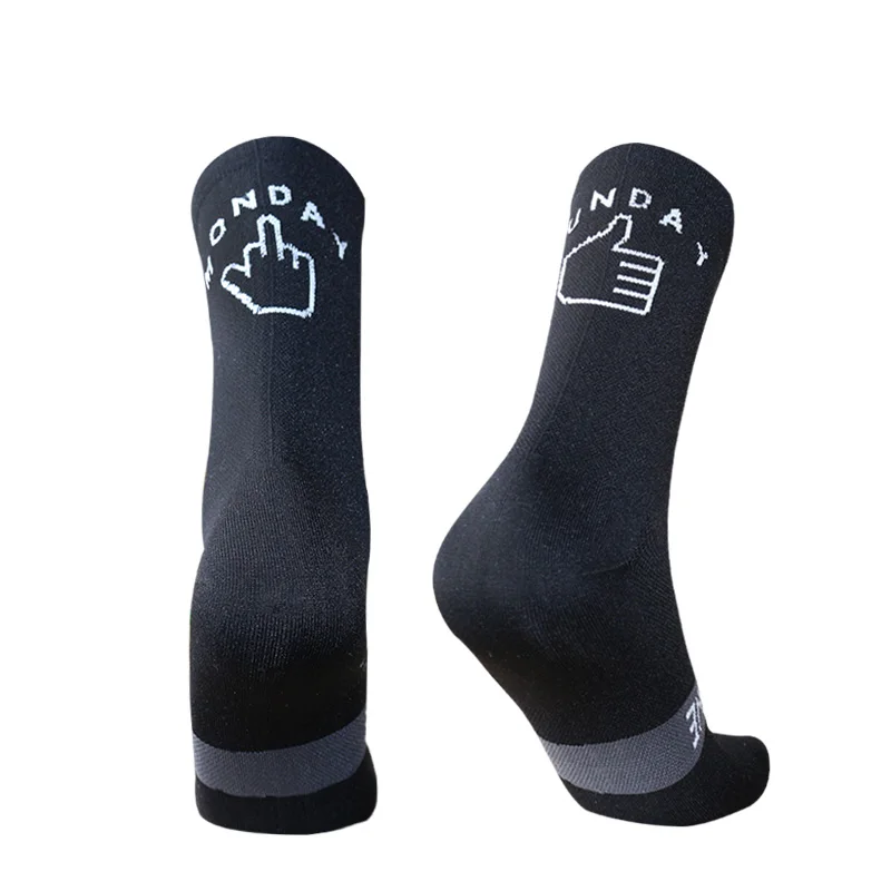 New Sport Running Cycling Socks Monday Sunday Breathable Road Bicycle Socks Men Women Bike Socks calcetines ciclismo