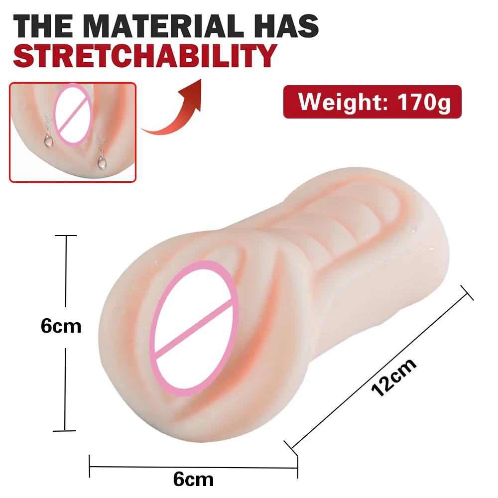 3D Realistic Male Masturbation Pussy Sex Vagina Real Men Pussy Sextoy for men masturbstor adult Blowjob Sex Products Stimulate view 6