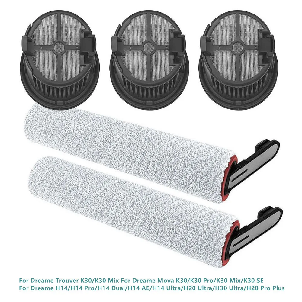 Pour Dreame Trouver K30/K30 mélange brosse principale filtre HEPA pour Dreame Mova K30/K30 Pro/K30 Mix pour Dreame H14 Pro/H14 Dual/H14 Ultra