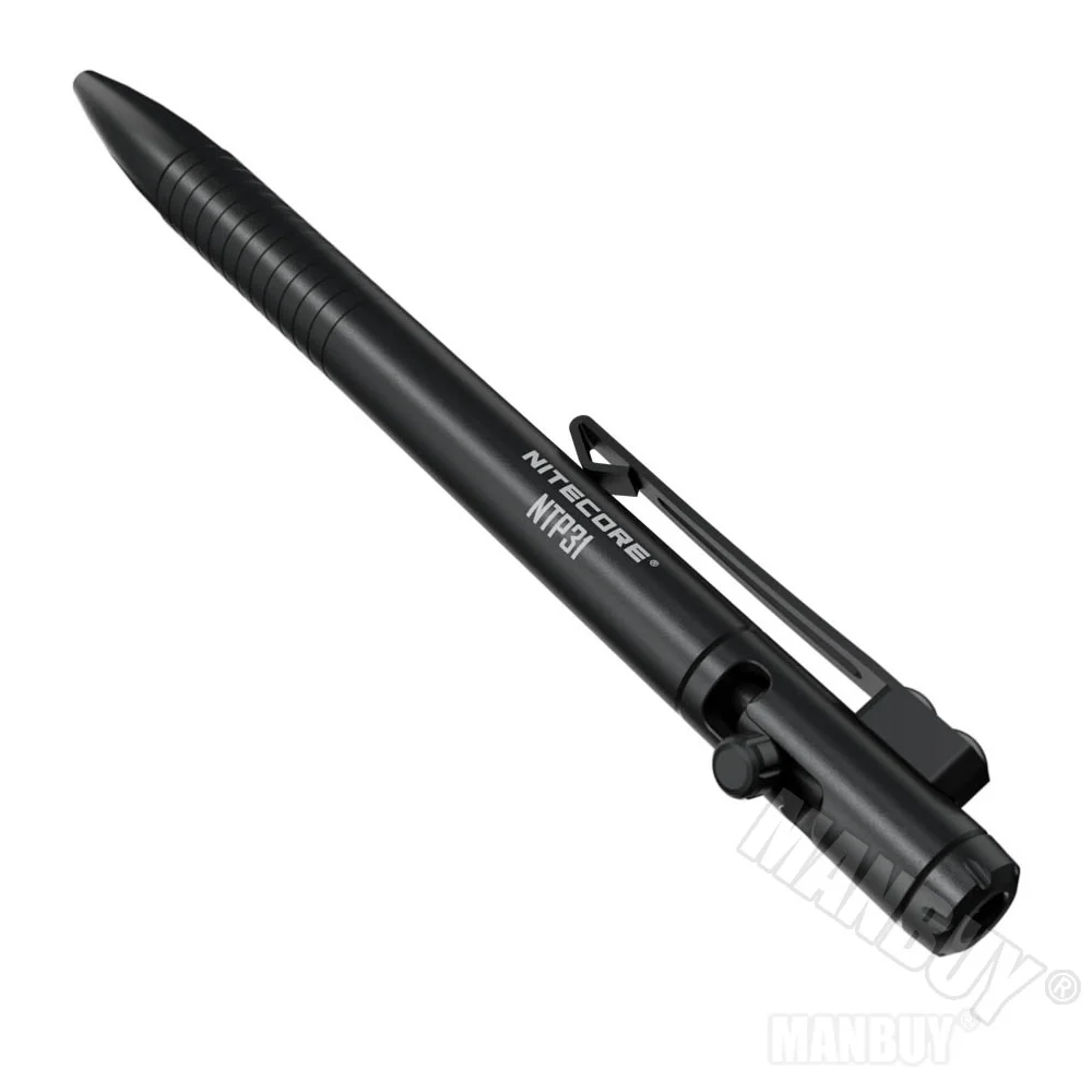 NITECORE NTP31 Tungsten-steel Glass Breaker Tip Ballpoint Pen Multifunctional Bolt Action Tactical Self-defense/ Spare PenRefill