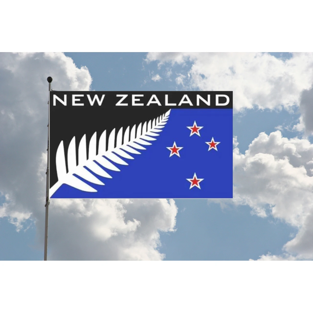 2X3FT NEW ZEALAND Silver Fern history Flag for CUSTOM size LEAF blue BANNER