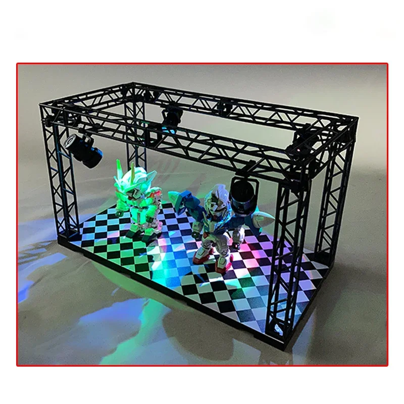 

Новая версия модели Gnaku Stage Hobby Base Universal Hangar Garage Display Stage с проекционными лампами для Gundam Figure Scene