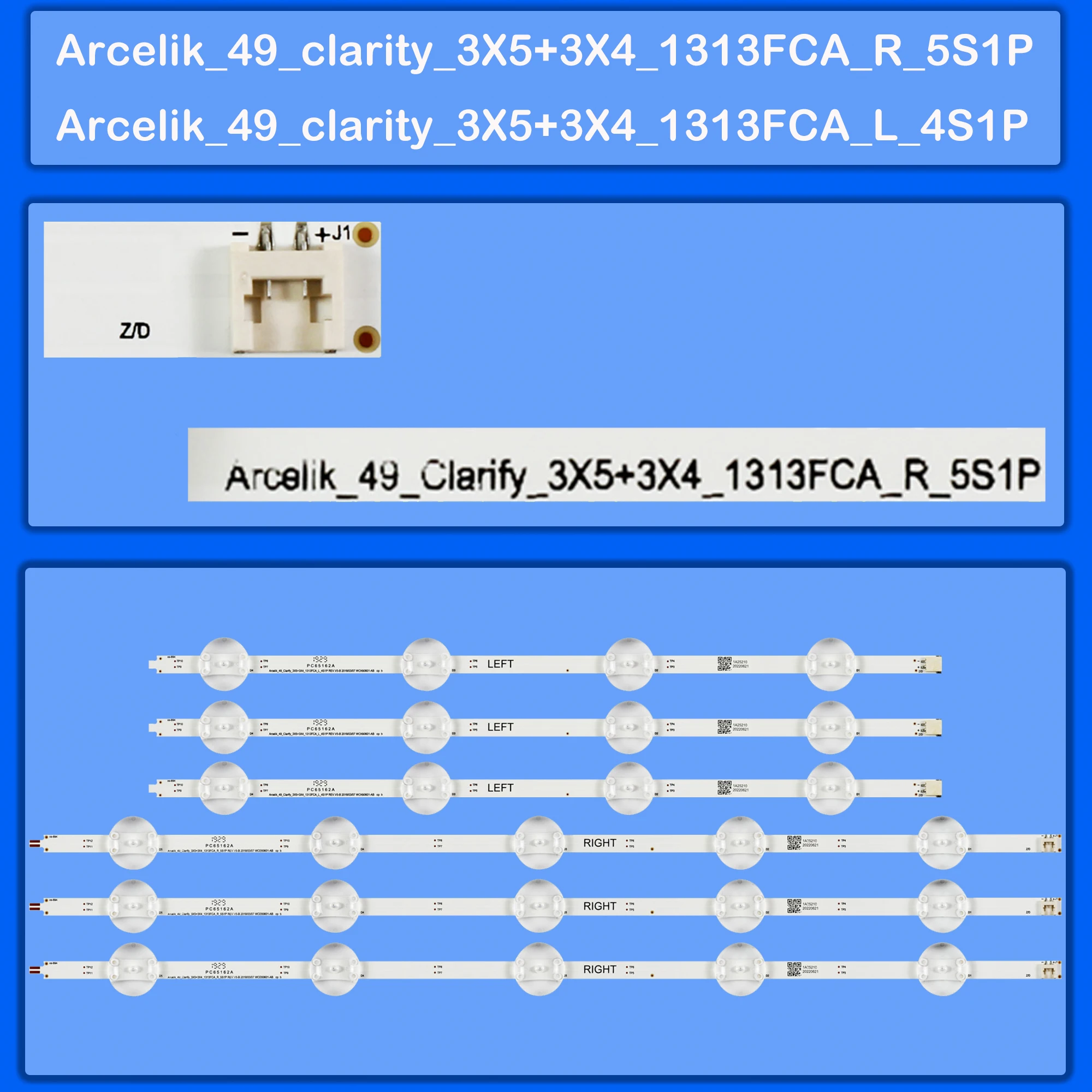 

LED Backlight strip for 49GUB7022 49GCU7905 49GDU7909 49 8000 ВР 49 VLX 8000 BN 49 GCU 7855 AP 49 GCU 7905A 49 GDU 7905B