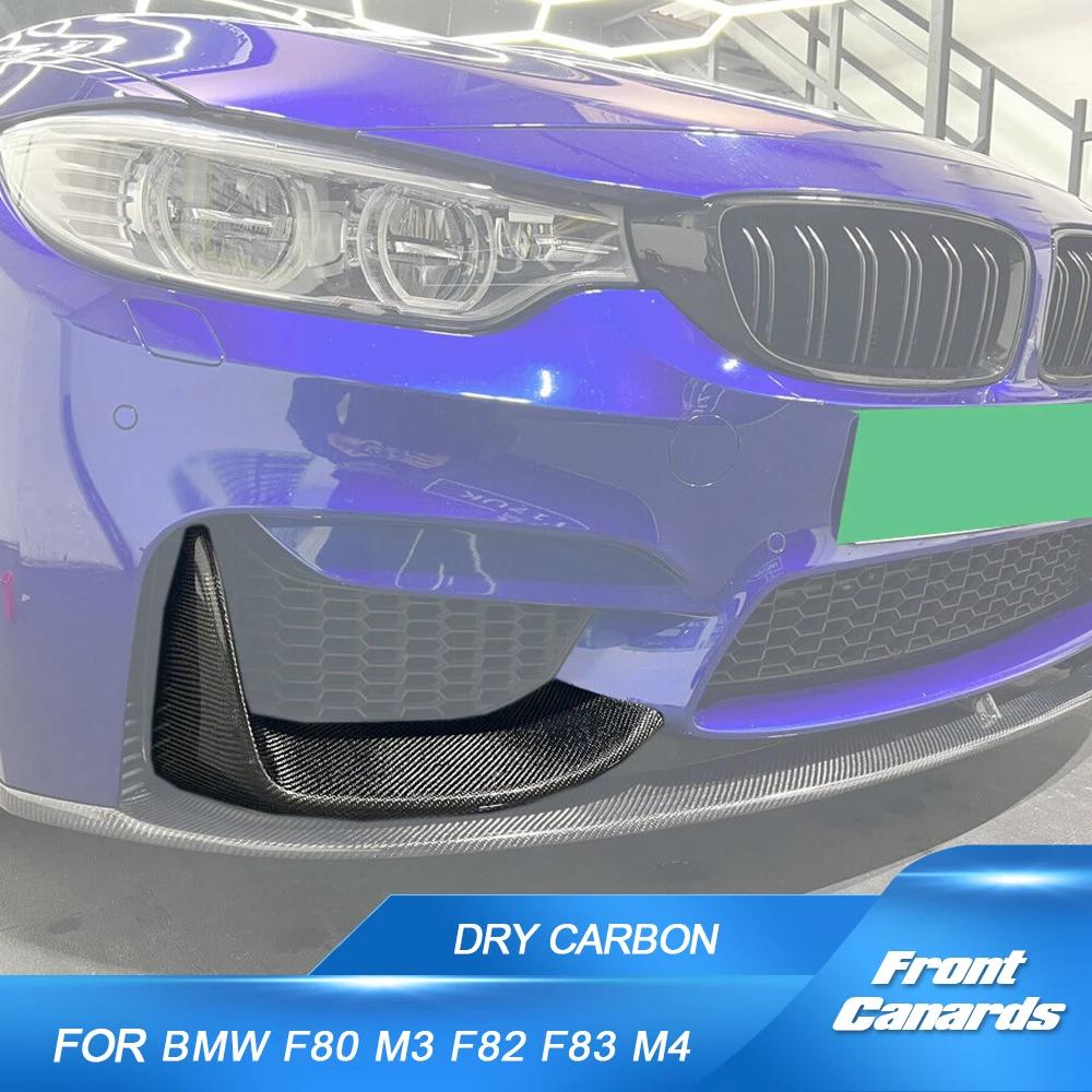 

Carbon Fiber Car Front Bumper Canards for BMW 3 Series F80 M3 4 Series F82 F83 M4 2012 - 2018 Front Bumper Splitters FRP Black