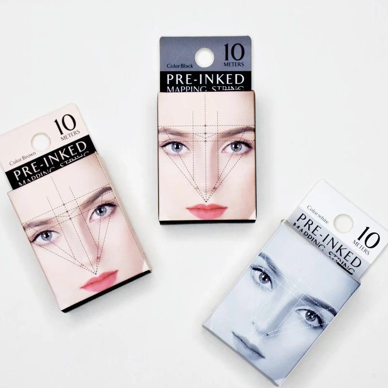 Hilo de lino para Microblading, herramienta de medición de posicionamiento semipermanente para maquillaje de cejas, 10 metros, novedad