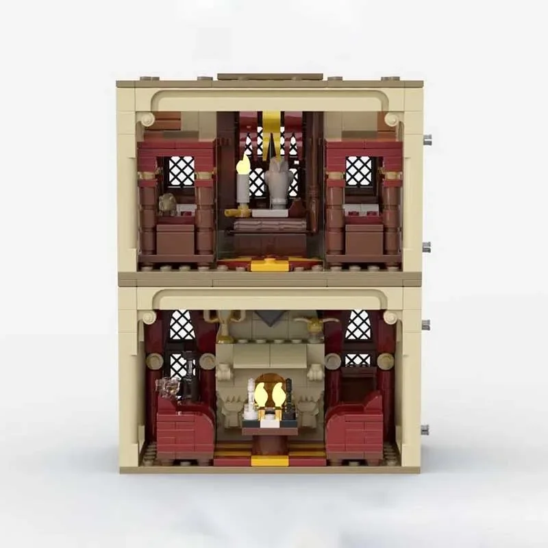 Moc blocos de construção conjunto sala comum popular hp filme modelo tecnologia tijolos diy montagem brinquedos conjunto construção presentes