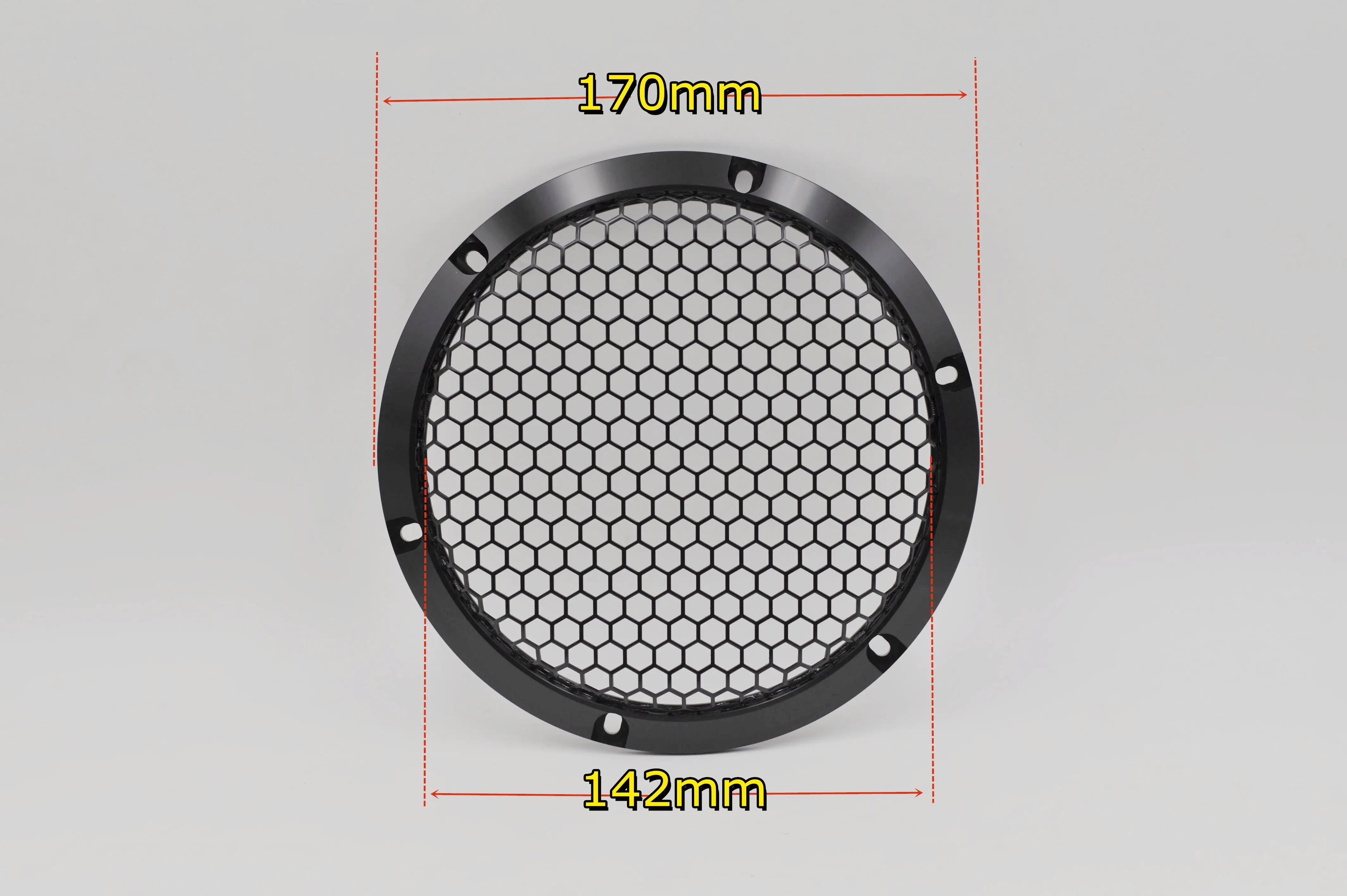 2個DIY 6.5インチ6穴ビット車用ステレオミズオ,アルミニウムハウジング,サブウーファーネット,金属製保護カバー