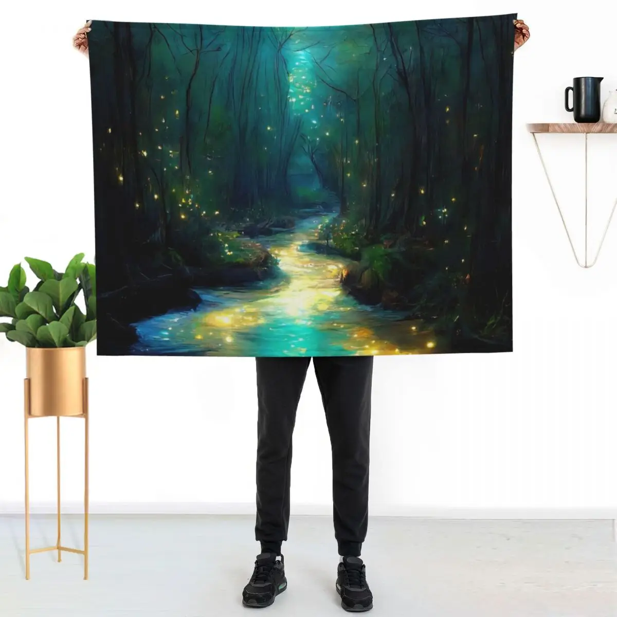River of Light Throw Blanket Plush Soft Beds For Decorative Sofa Luxury Thicken Decorative Beds halloween Blankets