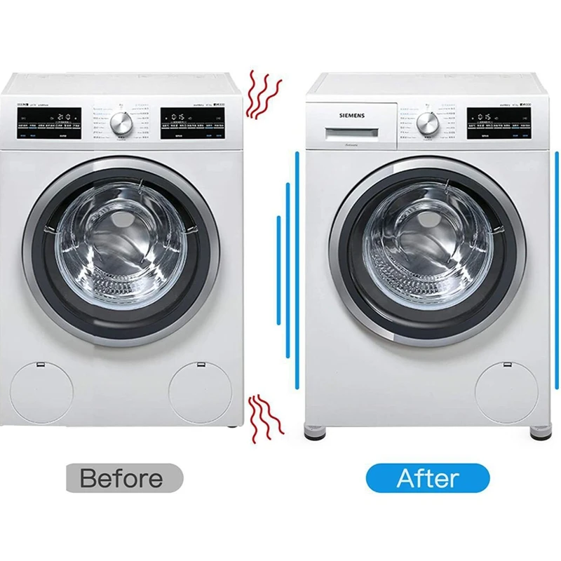 4Pc Anti Vibration Washing Machine Support Pads Washing Machine Feet Universal Furniture Foot Base Wasmachine Dempers Shocksave