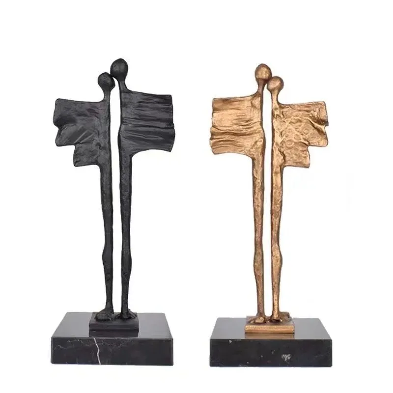 Modern Minimalist Metal Abstract Figure Model Room Bookshelf Statue Livingroom Table Resin Ornaments Home Decoration Art Crafts