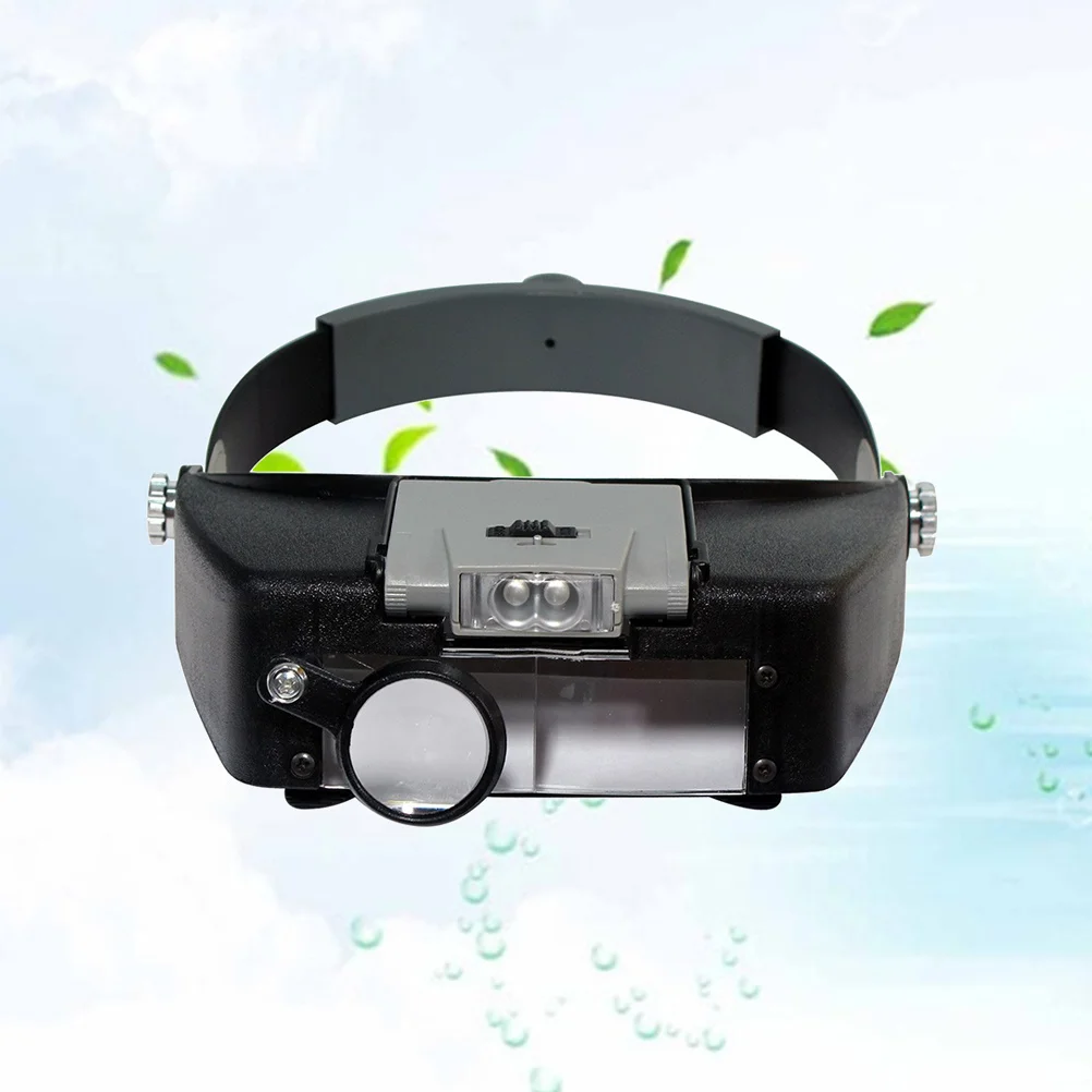 

Head Visor Magnifier Wearable Magnifying Glass With Led Light 8.3X Zoom For Crafting Repair Reading Adjustable Fit All Ages