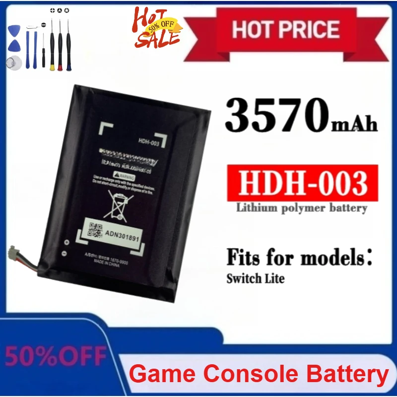 

New upgraded HDH-003 Battery For Nintendo Switch Lite Game Player Batteria In Stock with tool