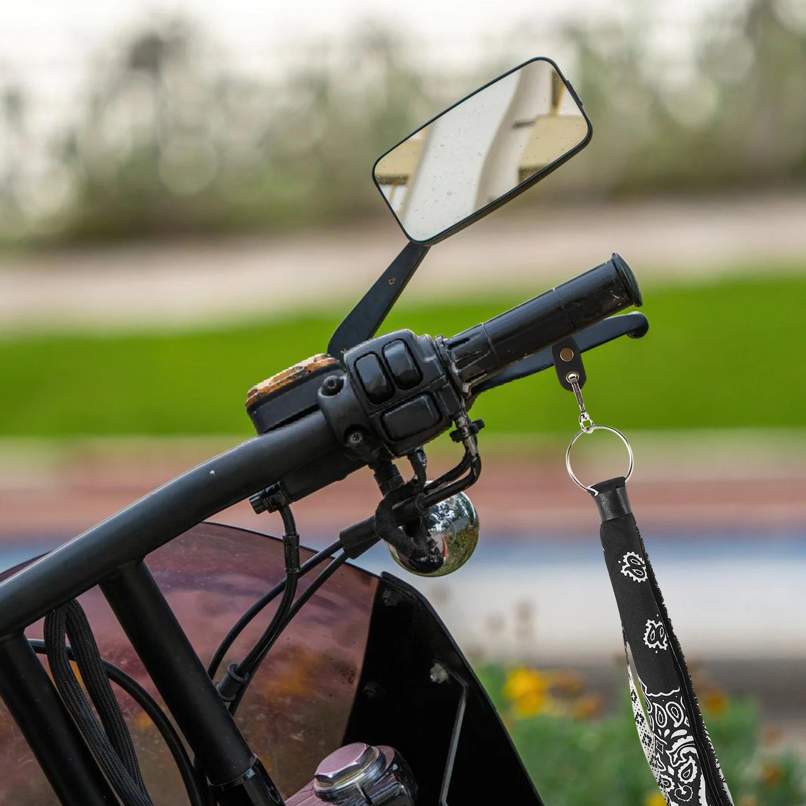 

Motorcycle Handlebar Tassel Material Long Lasting No Fade Quick Install Bike Streamers Motorcycle Decoration