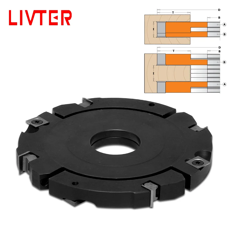 LIVTER Insert Rebate cutterhead Adjustable  to make groover and tenon