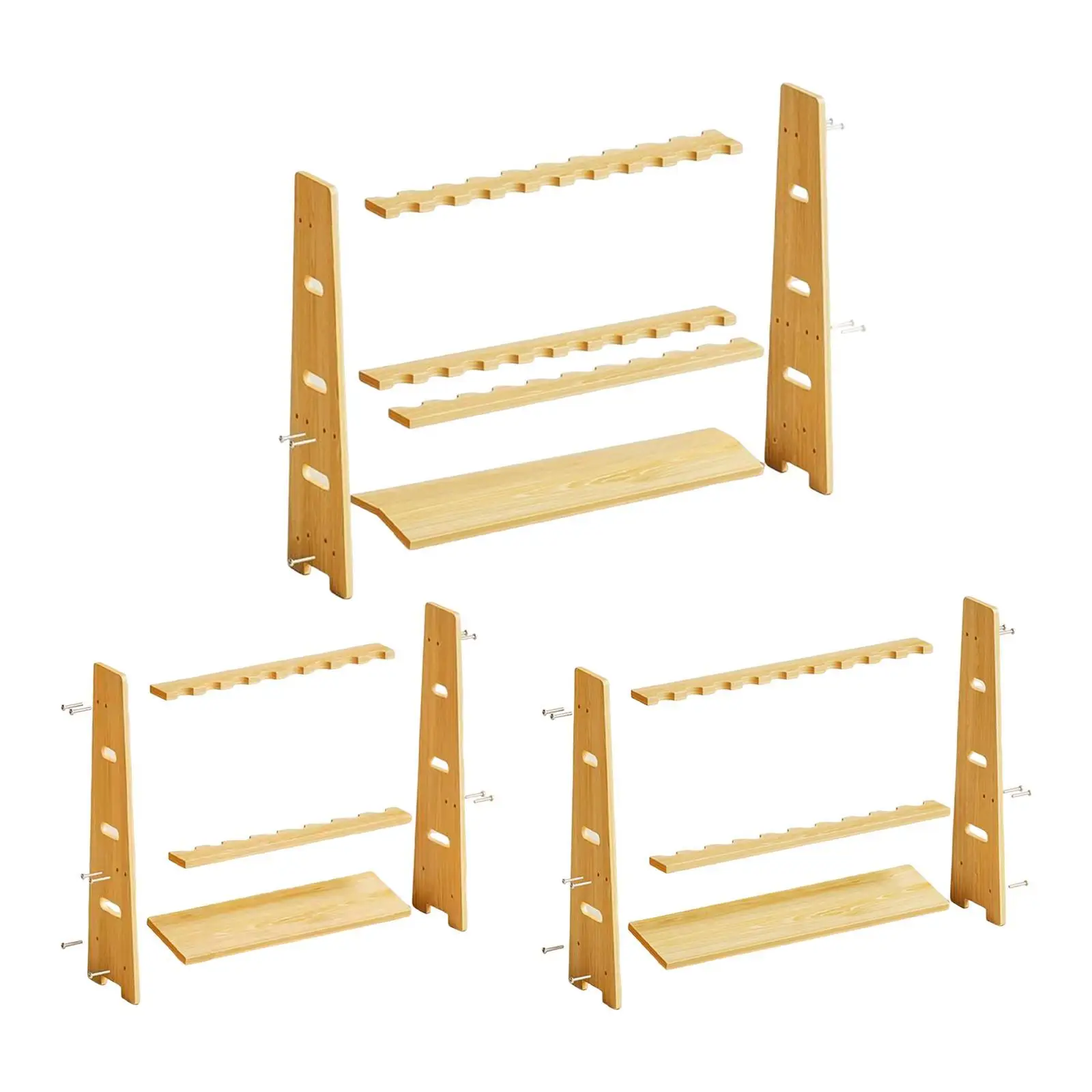 

Billiards Pool Cue Rack Multifunctional Sturdy Solid Wood Pool Cue Holder
