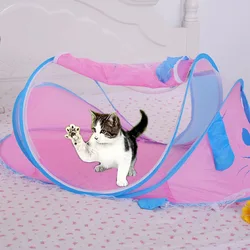 Carpa de viaje transpirable con protección solar para gatos y perros