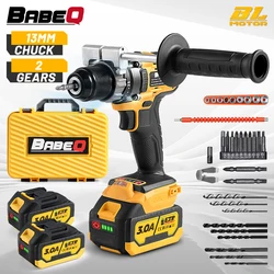 BABEQ 18V Brushless Impact Drill 25+3 Torque Handhold Electric Drill for Home Appliances Furniture Repairing Power Tools