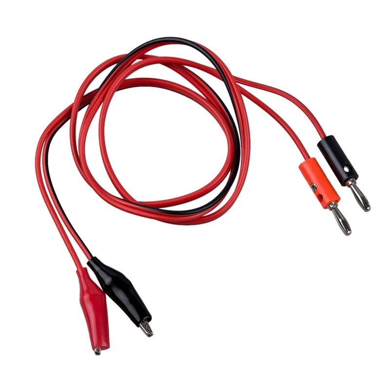 SODIAL(R) Alligator Clip to Banana Plug Probe Cable Test Lead 90cm 3Ft-A62I