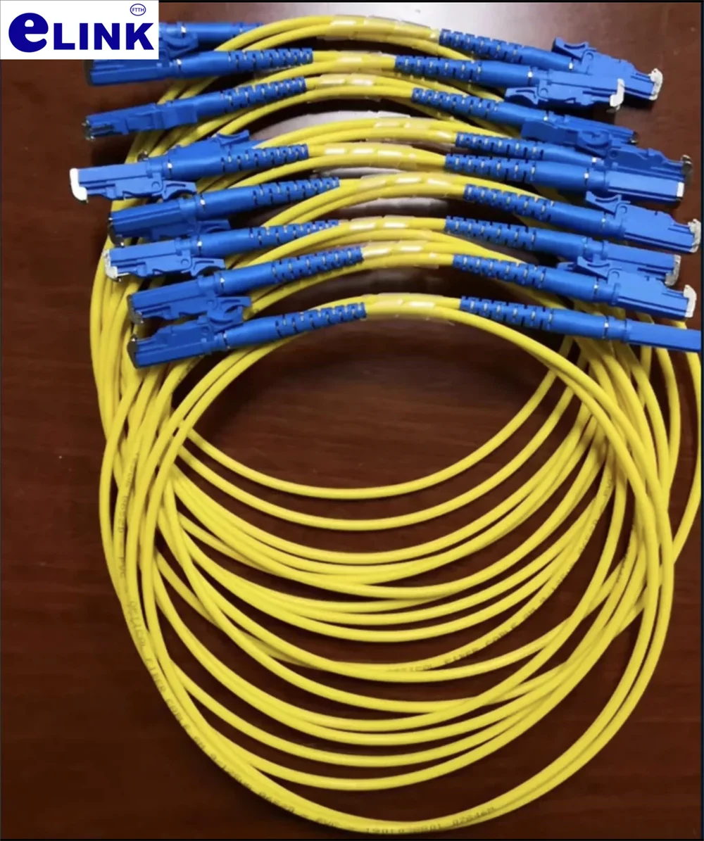 Cable de conexión E2000 de 1M-100M LC FC ST APC SM SX simplex 5m 10m 3m 7m 20m 30m 40m 50m 100m, puente de fibra óptica E2000/APC