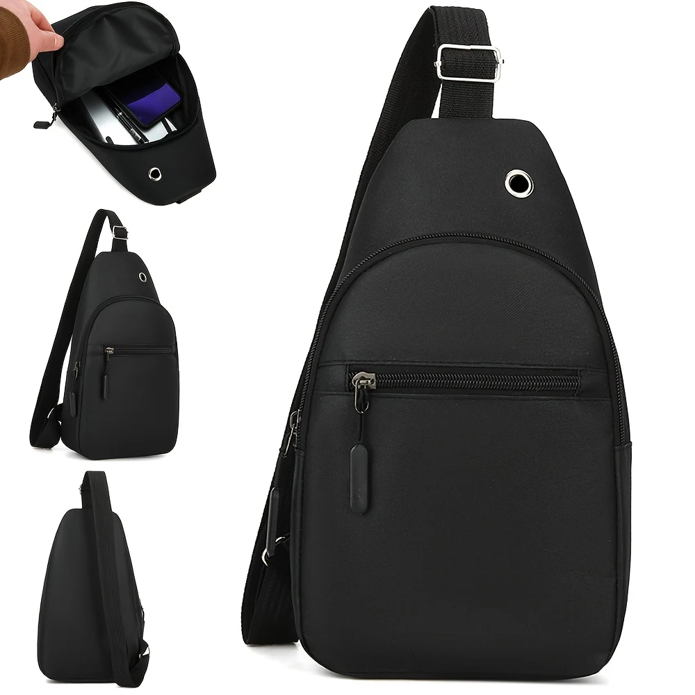 

Chest Bag Oxford Cloth Multi Compartment Travel Sports Chest Crossbody Bag Casual Single Shoulder Small Backpack