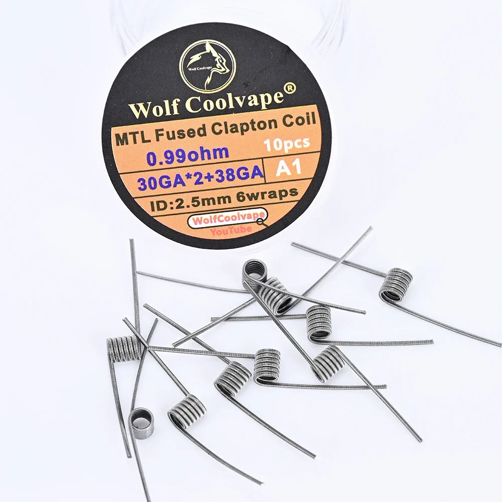 10 / wolfcoolvape MTL 0.99ohm 30GA 2 + 38GA A1 vape rda rta MTL atomizer tank for coils & atomizers - gallery image 2