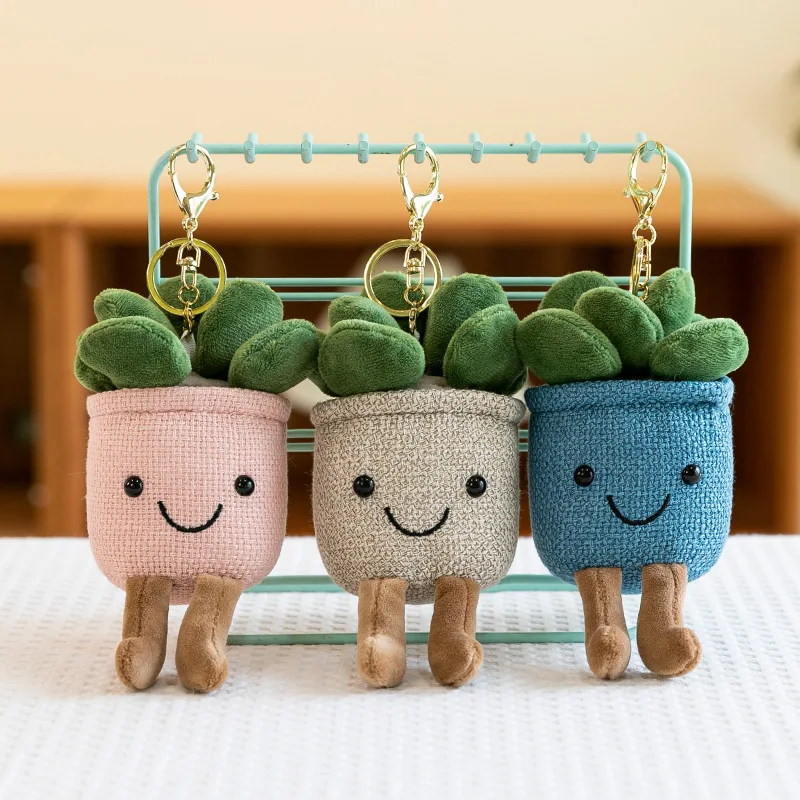 Plush Succulent Tulip Toy Cute Stuffed Plant Hanging Ornament for Kids Birthday Xmas Gift Soft Dolls for Children Girls