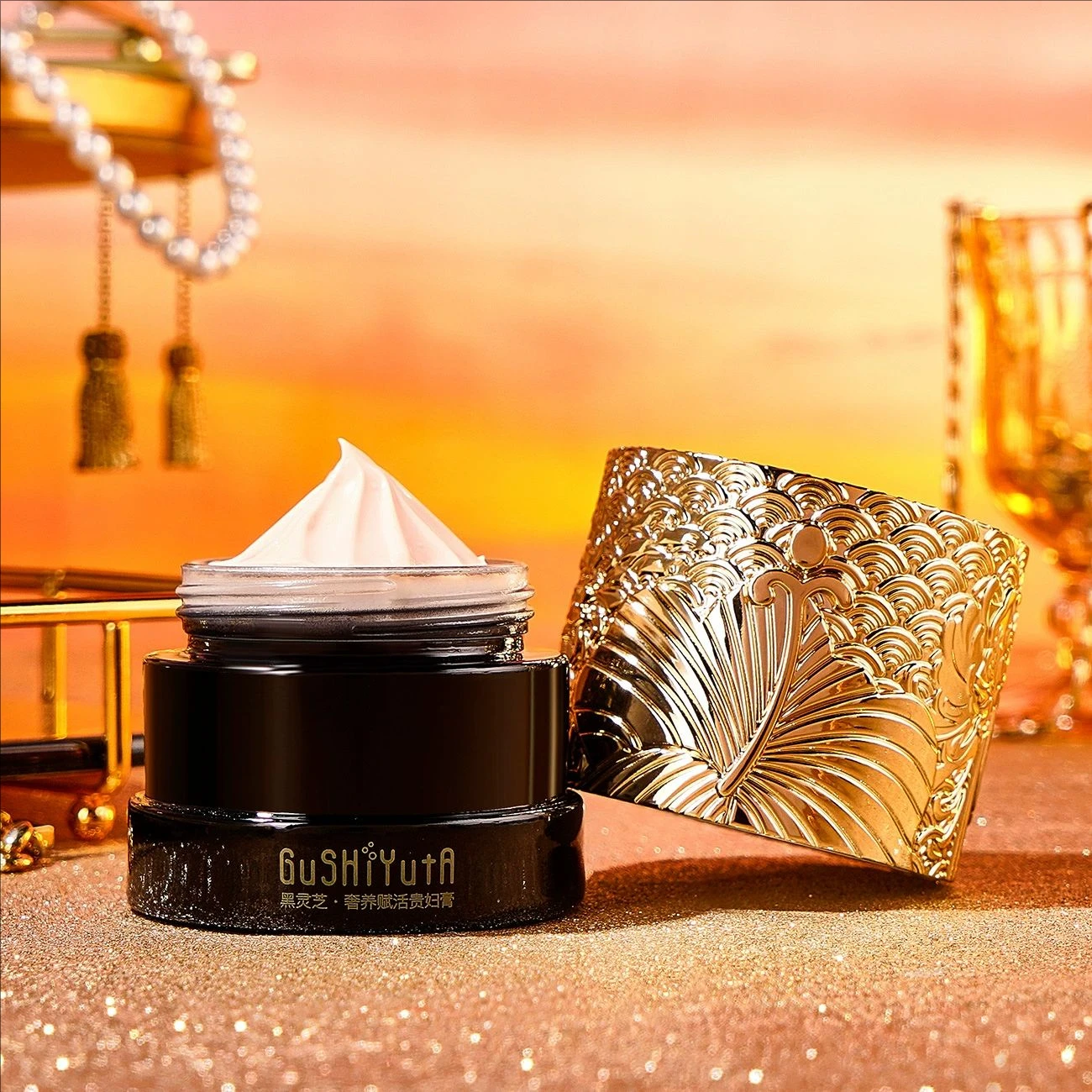 Luxury Noble Lady Cream Whitening Moisturizing black Ganoderma Day Cream Brightening Dark Skin Spots Scar Snow White Cream