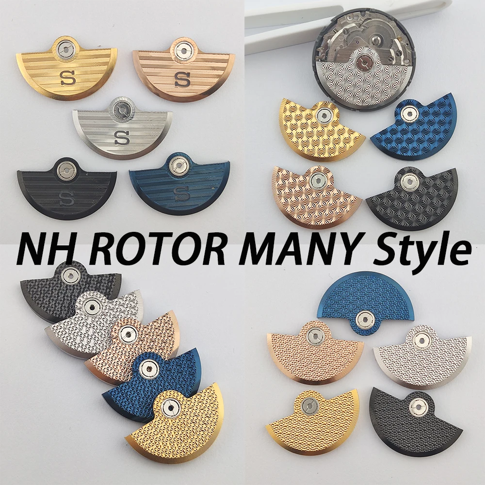 many style NH35 Movement Rotor Fit for NH35 NH36 NH38 NH39 4R35 7S26 Movement Pendulum Oscillating Weight Refit Hammer Rotor